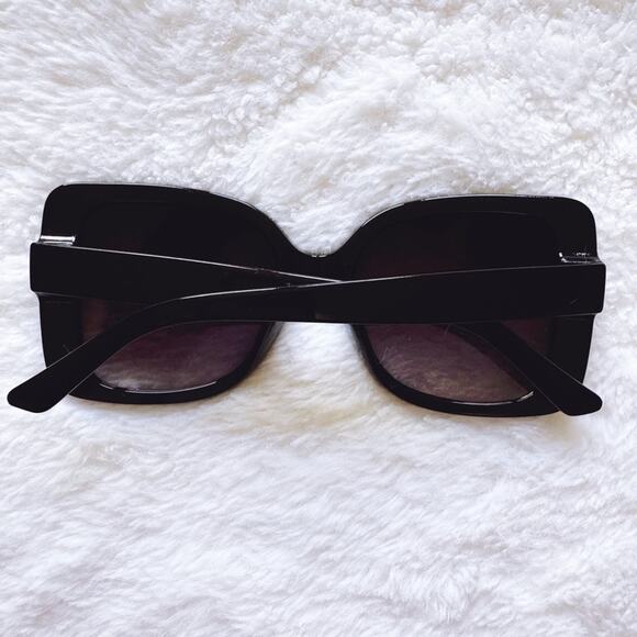 Eva Gloss Black Square-Framed Sunglasses - Picture 13 of 13